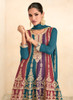 Beautiful Turquoise Sequence Embroidery Anarkali Gharara Suit992