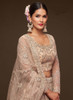 Beautiful Royal Beige Resham Thread Embroidery Lehenga Choli And Dupatta1085