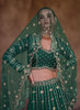 Beautiful Dark Green Sequence Embroidery Traditional Lehenga Choli1098