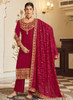 Beautiful Crimson Red Embroidery Designer Salwar Suit1102