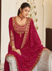 Beautiful Crimson Red Embroidery Designer Salwar Suit1102