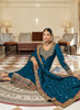 Beautiful Turquoise Embroidery Designer Salwar Suit1104