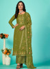 Beautiful Green Multi Floral Embroidery Traditional Pant Style Suit1111
