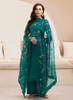 Beautiful Green Multi Floral Embroidery Pant Style Suit1118