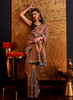 Beautiful Brown And Black Zari Weaved Handloom Silk Saree1129