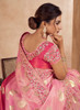Beautiful Pink Shaded Embroidery Wedding Saree1134