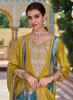 Beautiful Yellow Multi Embroidery Traditional Salwar Kameez Suit1166