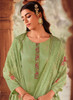 Beautiful Light Green Handwork Embroidery Traditional Pant Style Suit1168