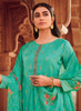 Beautiful Teal Blue Handwork Embroidery Traditional Pant Style Suit1171