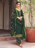 Beautiful Dark Green Multi Embroidered Traditional Punjabi Style Suit1176