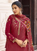 Beautiful Cherry Red Multi Embroidered Traditional Punjabi Style Suit1177