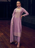 Beautiful Lavender Purple Sequence Embroidery Traditional Palazzo Suit1179