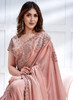 Beautiful Pink Sequence Embroidery Silk Wedding Saree1185