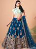 Beautiful Royal Blue Multi Embroidery Wedding Lehenga Choli1207