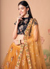 Beautiful Mustard Yellow Multi Embroidery Wedding Lehenga Choli1208