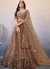 Beautiful Light Brown Sequence Embroidery Wedding Lehenga Choli1212