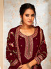 Beautiful Maroon Multi Embroidery Traditional Palazzo Suit1292