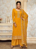 Beautiful Yellow Multi Embroidery Traditional Palazzo Suit1294