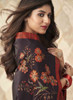 Beautiful Red And Brown Digital Floral Printed Silk Saree1308