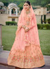 Beautiful Peach Multi Embroidery Traditional Lehenga Choli1320