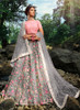 Beautiful Pale Grey And Pink Floral Designer Embroidery Wedding Lehenga Choli1338