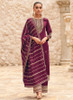 Beautiful Deep Wine Traditional Embroidery Palazzo Style Suit1413