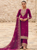 Beautiful Magenta Pink Traditional Embroidery Palazzo Style Suit1416