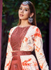 Beautiful Burnt Orange Sequence Embroidery Jacket Style Lehenga Choli1426