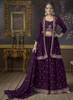 Beautiful Purple Embroidery Lehenga Choli With Jacket1429