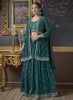 Beautiful Turquoise Embroidery Lehenga Choli With Jacket1432