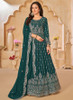 Beautiful Dark Green Sequence Embroidery Festive Anarkali Suit1495