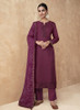 Beautiful Wine Sequence Embroidery Salwar Kameez1498