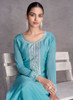 Beautiful Blue Sequence Embroidery Wedding Palazzo Suit1546