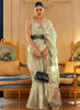 Beautiful Pista Green Khicha Zari Handloom Weaved Silk Saree1561