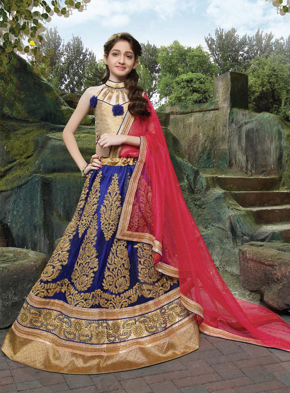 Buy Blue & Red Lehenga Choli Sets for Women by Ghumar Online | Ajio.com