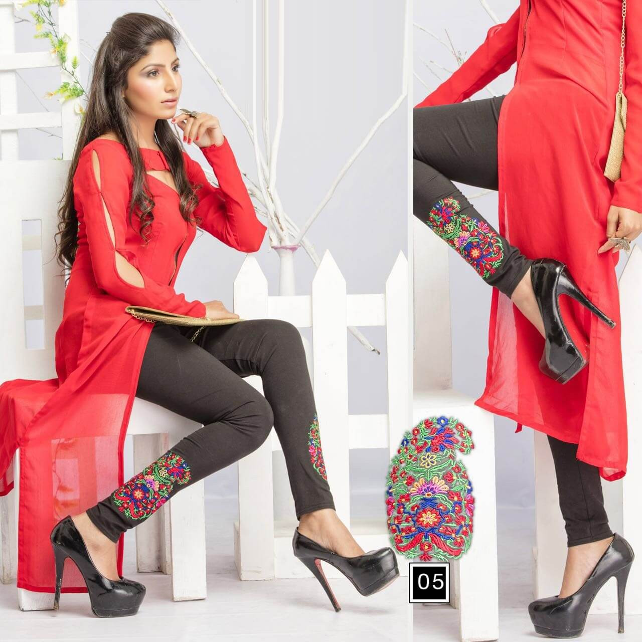 Solid Black Leggings- Indian Clothing in Denver, CO and Aurora, CO- India  Fashion X