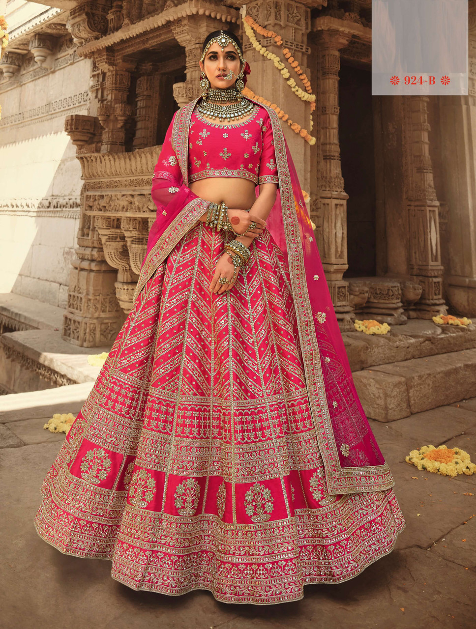 Buy Red Embroidered Silk Lehenga Choli With Dupatta Online At Zeel Clothing