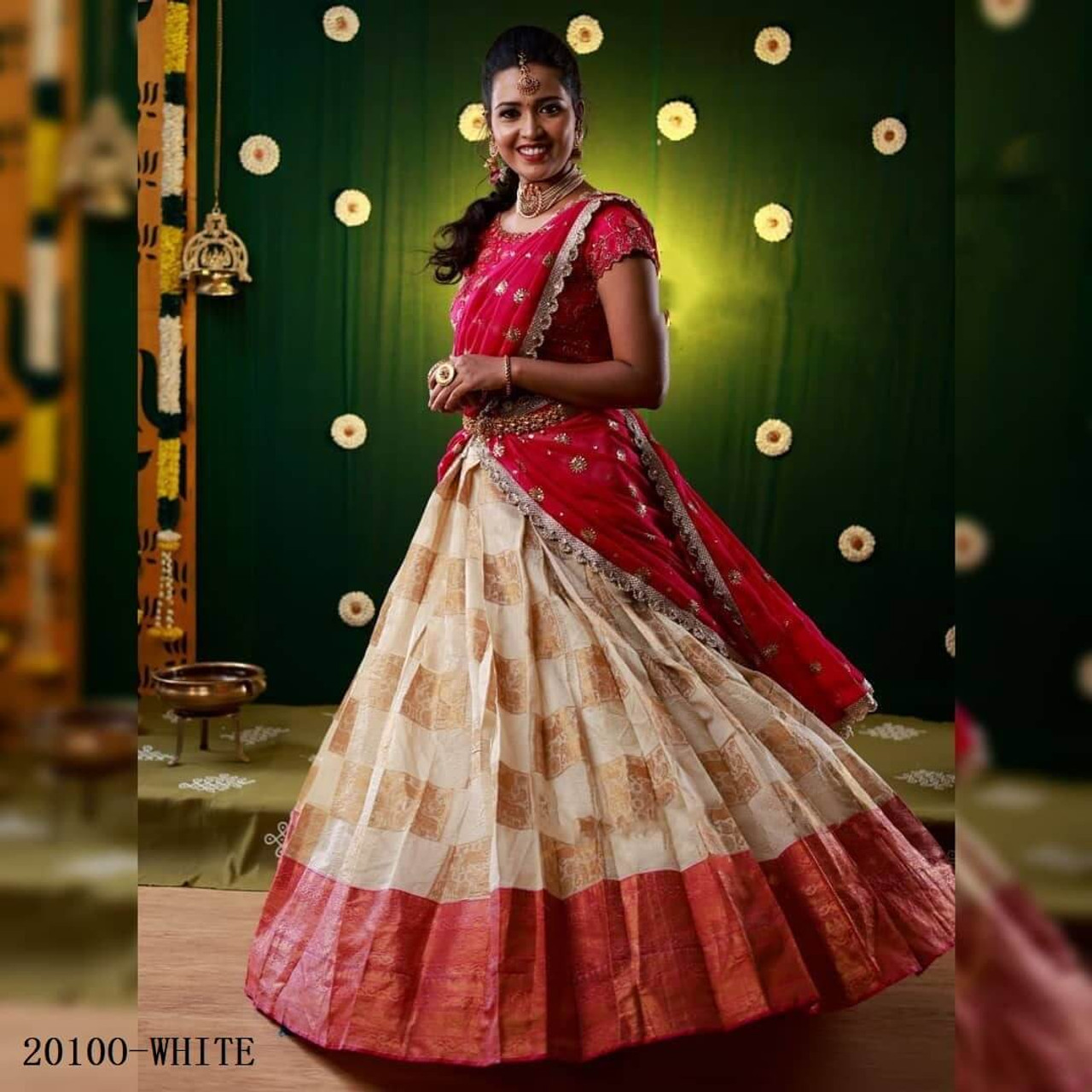 Simple #Choli #Wedding #Cotton #Bridal #BlouseDesigns #DIY #Saree  #Bridesmaid #Sabyasachi #Jacket … | Half saree lehenga, Half saree, Half  saree designs