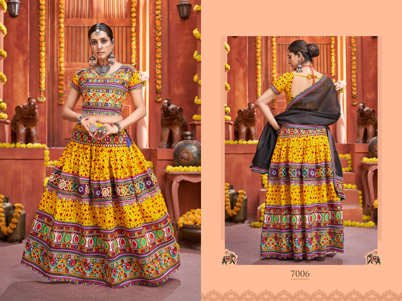 Designer Yellow Cotton Silk Fabric Lehenga Choli SFSD4641 – ShreeFashionWear