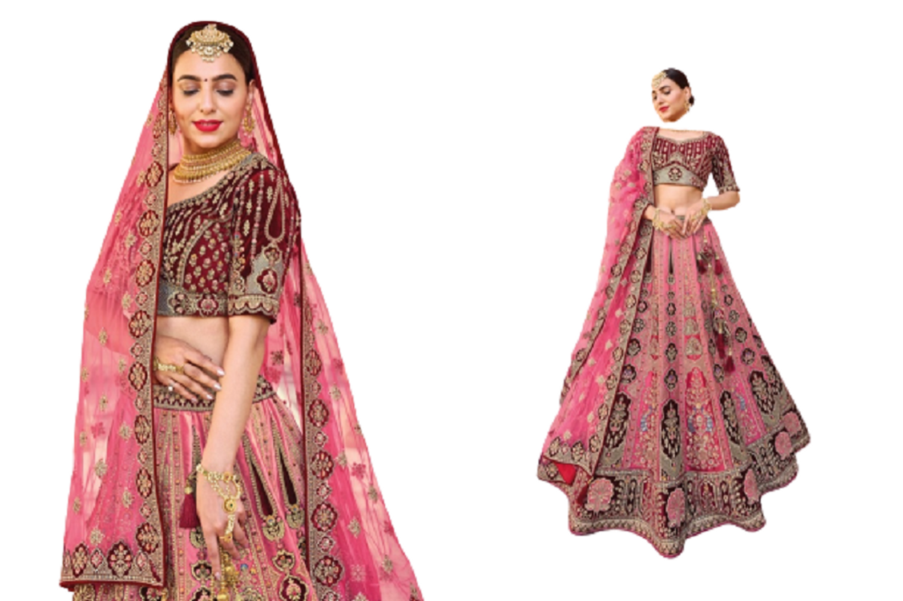 Buy Pink Velvet Fabric Online In India -  India