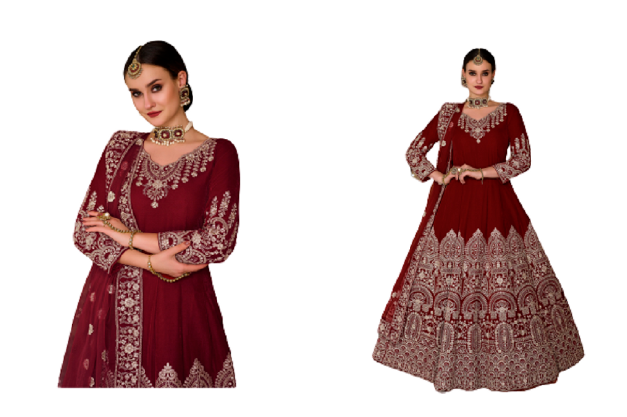 Party Wear Straight Cut Georgette Embroidered Maroon Color Salwar Suit For  Women at Rs 1599.00 | Georgette Salwar Suits, जोर्जेट सलवार कमीज - Skyblue  Fashion, Surat | ID: 26141217691