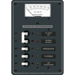 Blue Sea 8043 AC Main +3 Positions Toggle Circuit Breaker Panel   (White Switches) [8043]