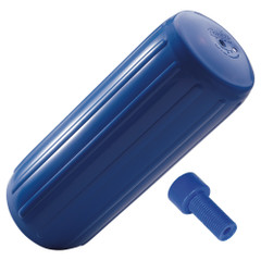 Polyform HTM-3 Hole Through Middle Fender 10.5" x 27" - Blue w\/Air Adapter [HTM-3-BLUE]