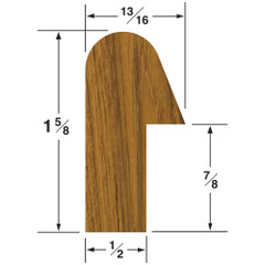 Whitecap Rail Molding - 5' [60831]