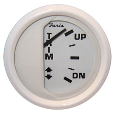 Faria Dress White 2" Trim Gauge (J\/E\/Suzuki Outboard) [13123]