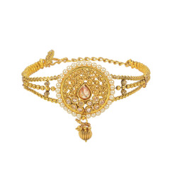 Stunning Gold Plated Pearl & Stone work Armlets2026