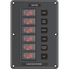 Blue Sea 4322 Circuit Breaker Switch Panel 6 Position - Gray [4322]