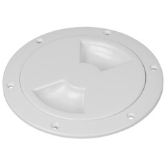 Sea-Dog Quarter-Turn Smooth Deck Plate w\/Internal Collar - White - 6" [336360-1]