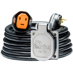 SmartPlug RV Kit 30 Amp 30 Dual Configuration Cordset - Black (SPX X Park Power)  Stainless Steel Inlet [R30303BM30NT]