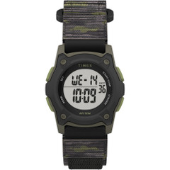 Timex Kids Digital 35mm Watch - Green Camo w\/Fastwrap Strap [TW7C77500XY]